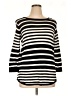 Alfani Stripes Black Pullover Sweater Size XL - photo 1