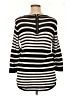 Alfani Stripes Black Pullover Sweater Size XL - photo 2