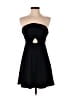 Blue Rain Solid Black Cocktail Dress Size S - photo 1