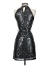 Shein 100% Polyester Metallic Silver Cocktail Dress Size 4 - photo 2
