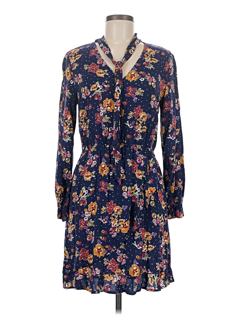 Pre-owned Xhilaration Casual Dress In Blue