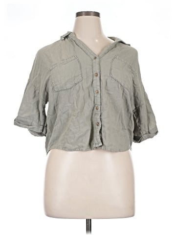 Thread & Supply 3/4 Sleeve Button-Down Shirt (view 1)