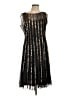 Sandra Darren Metallic Black Cocktail Dress Size 10 - photo 1