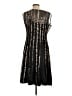 Sandra Darren Metallic Black Cocktail Dress Size 10 - photo 2