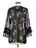 CAbi 100% Polyester Black 3/4 Sleeve Blouse Size S - photo 2