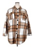Shein Curve 100% Polyester Plaid Brown Coat Size 2X - photo 1