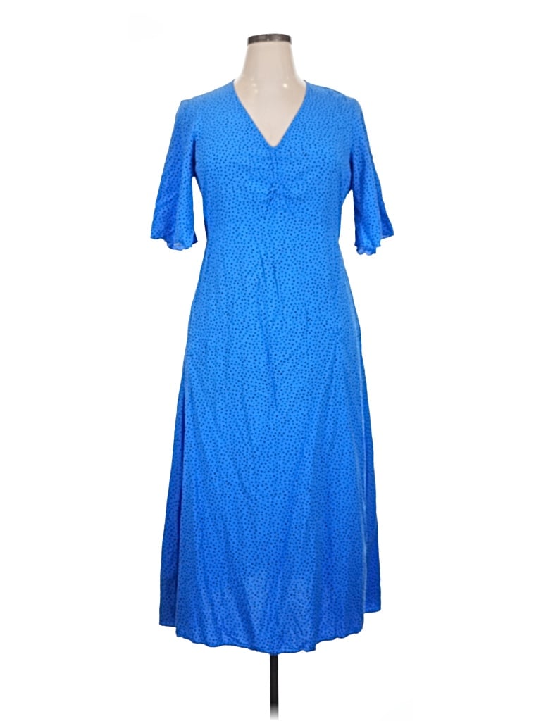 Pre-owned Mng Casual Dress In Blue