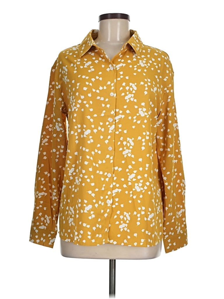 Pre-owned Dokotoo Long Sleeve Blouse In Yellow