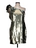 Maeve Metallic Silver Cocktail Dress Size 14 - photo 1