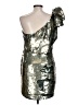 Maeve Metallic Silver Cocktail Dress Size 14 - photo 2