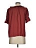 J.Crew 100% Polyester Burgundy Short Sleeve Blouse Size S - photo 2