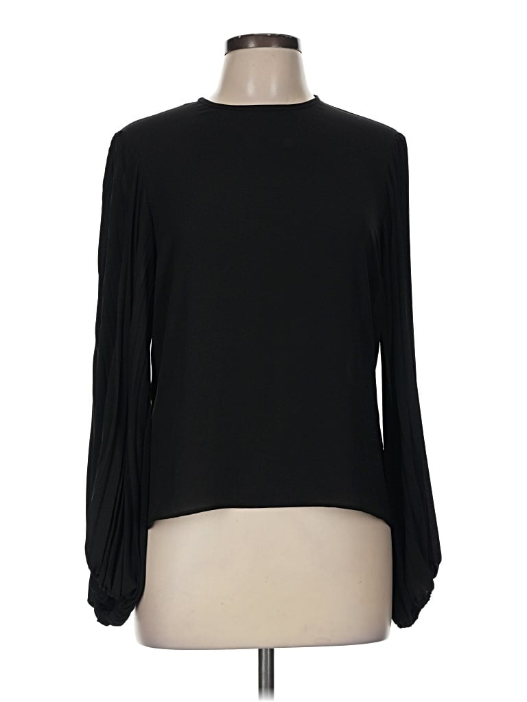 Pre-owned Express Long Sleeve Blouse In Black