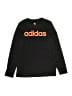 Adidas 100% Polyester Black Long Sleeve T-Shirt Size L (kids) - photo 1