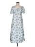 Dunes 100% Polyester Blue Casual Dress Size 6 - photo 1