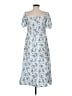 Dunes 100% Polyester Blue Casual Dress Size 6 - photo 2