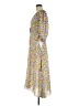 Nicholas 100% Viscose Floral Yellow Casual Dress Size 6 - photo 5