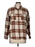 Universal Thread Plaid Tan Long Sleeve Button-Down Shirt Size M - photo 1