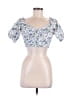 Mable 100% Cotton Blue Short Sleeve Top Size S - photo 1