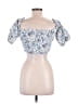 Mable 100% Cotton Blue Short Sleeve Top Size S - photo 2