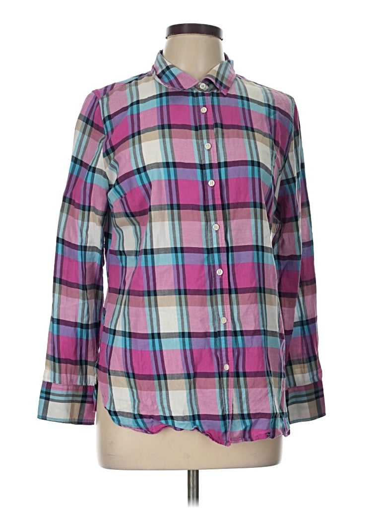 Pre-owned Talbots Long Sleeve Button Down Shirt In Pink