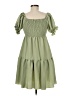 Unbranded Solid Green Casual Dress Size M - photo 2