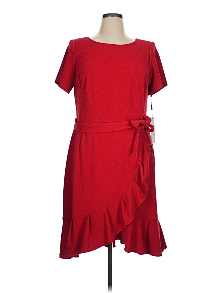 Pre-owned Calvin Klein Casual Dress In Red