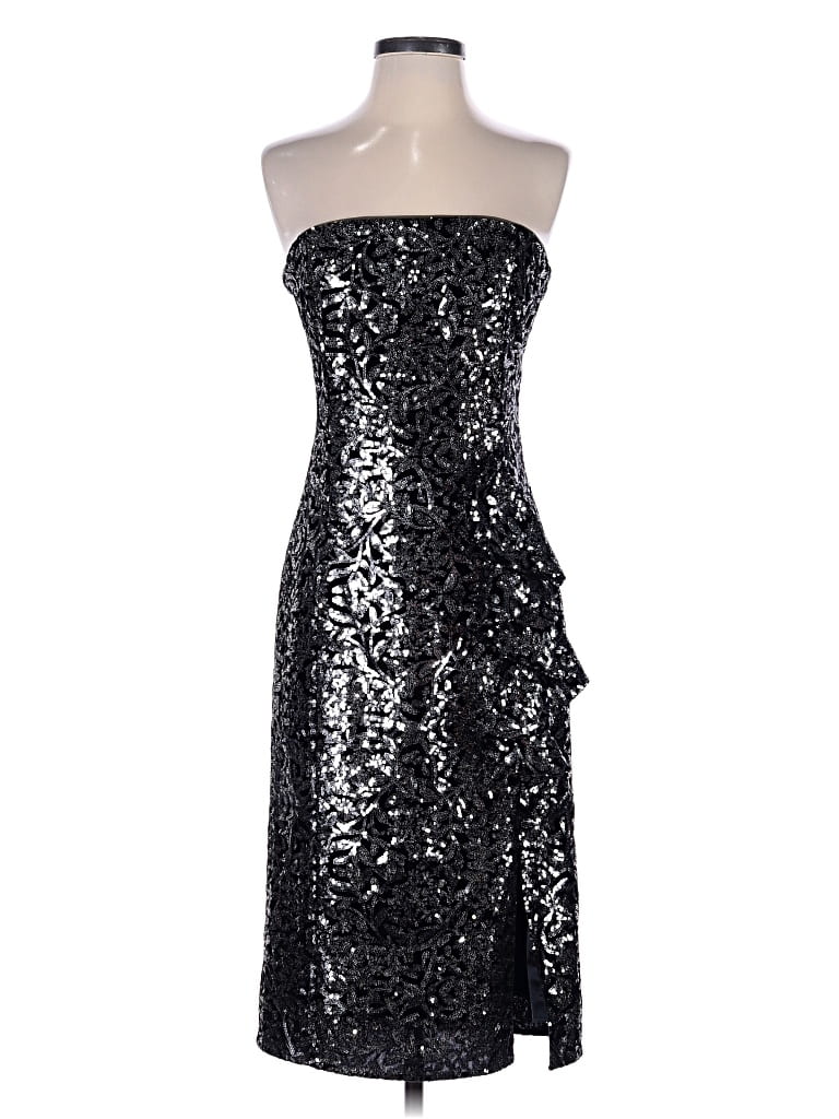Parker Cocktail Dress In Silver