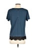 DKNY 100% Polyester Teal Short Sleeve Top Size S - photo 2