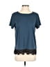 DKNY 100% Polyester Teal Short Sleeve Top Size S - photo 1