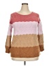 Talbots Color Block Pink Pullover Sweater Size 2X - photo 1