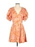 1.State 100% Polyester Paisley Orange Cocktail Dress Size S - photo 1