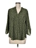 Lush 100% Polyester Green 3/4 Sleeve Blouse Size M - photo 1