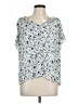 Max Studio 100% Polyester Blue Short Sleeve Blouse Size L - photo 1