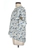 Max Studio 100% Polyester Blue Short Sleeve Blouse Size L - photo 5