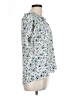 Max Studio 100% Polyester Blue Short Sleeve Blouse Size L - photo 4