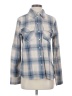 Madewell Plaid Blue Long Sleeve Button-Down Shirt Size 4 - photo 1