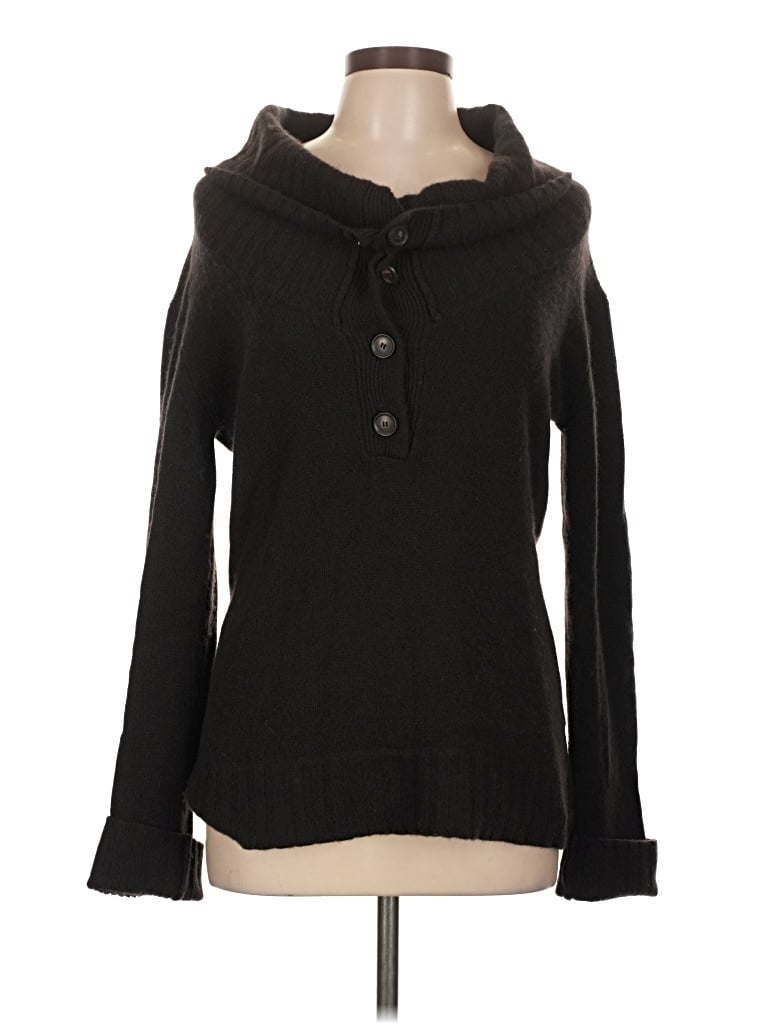 Pre-owned Theory Cashmere Cardigan Sweater In Black