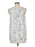 Adrienne Vittadini 100% Polyester Silver Sleeveless Blouse Size M - photo 2