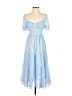 Shein 100% Polyester Blue Casual Dress Size 2 - photo 1