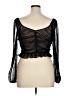 Lily White 100% Polyester Black Long Sleeve Top Size XL - photo 2