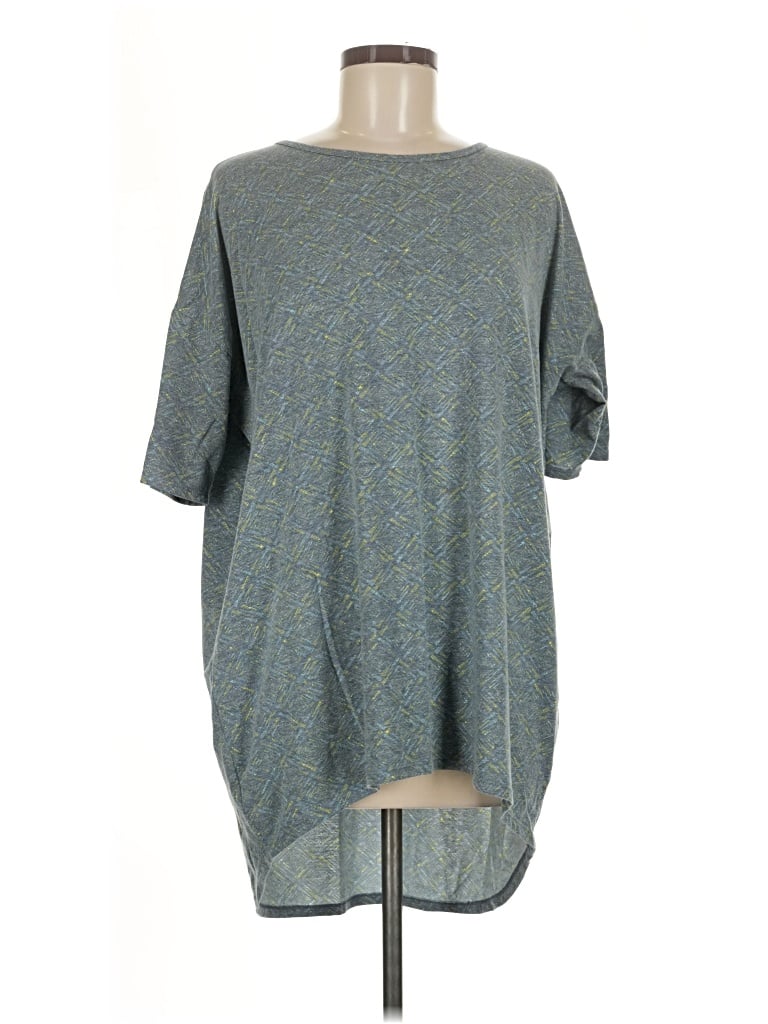 Pre-owned Lularoe 3/4 Sleeve T-shirt In Gray