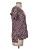 Escapada 100% Rayon Burgundy Short Sleeve Blouse Size S - photo 4
