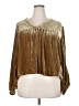 Garnet Hill Gold Long Sleeve Blouse Size 18 - photo 1