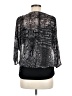 Jennifer Lopez 100% Polyester Silver 3/4 Sleeve Blouse Size M - photo 2