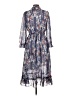 Unbranded 100% Polyester Floral Blue Casual Dress Size L - photo 2