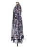 Unbranded 100% Polyester Floral Blue Casual Dress Size L - photo 5