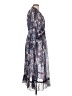 Unbranded 100% Polyester Floral Blue Casual Dress Size L - photo 4