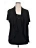 Essentials Black Short Sleeve Blouse Size 1X - photo 1