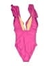 J.Crew Solid Pink One Piece Swimsuit Size 4 - photo 2