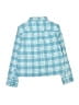Lands' End 100% Cotton Plaid Teal Long Sleeve Button-Down Shirt Size 10 - 12 - photo 2